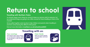 Northern Rail Educational Discount which offers 40% off the price of a child season ticket, to ensure a safe, cost effective journey by train.